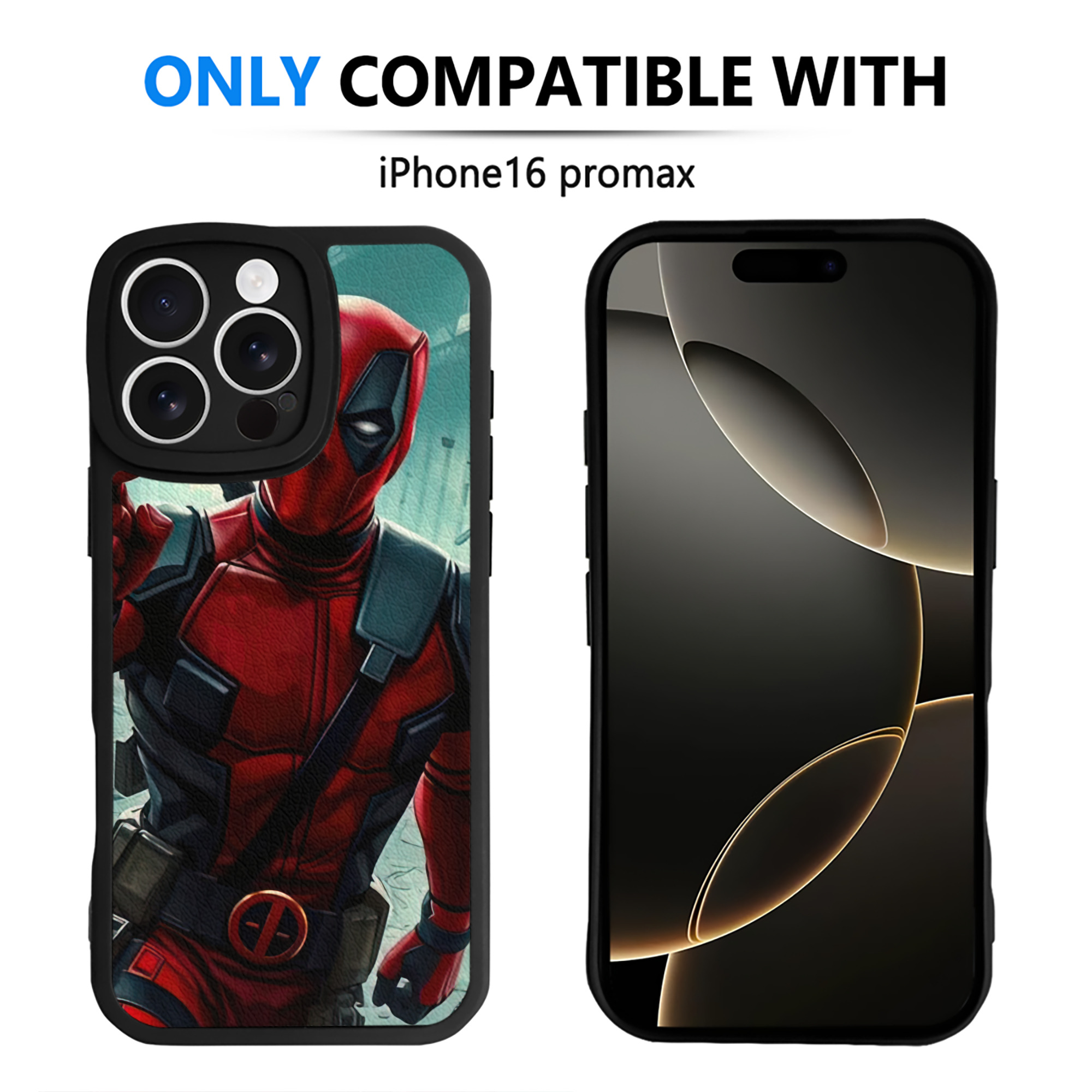 （画像用） Deadpool デッドプール 【iPhone 16シリーズ対応】シリコンスマホケース（レザー調） 材質：シリコン